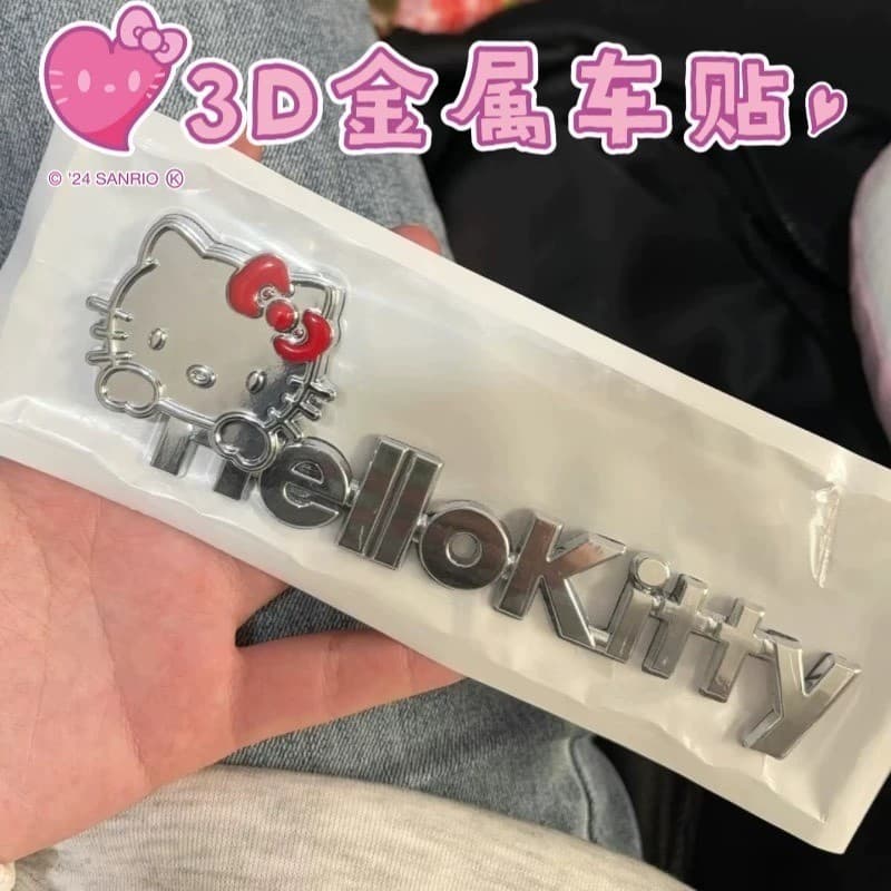 Bonito Dos Desenhos Animados Sanrio Hello Kitty 3D Adesivos Carro Motocicleta Mala Emblema Do Adesivo Presente Da Menina