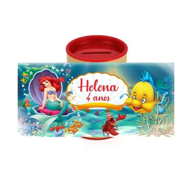 10 Cofrinhos Personalizados Festa A Pequena Sereia