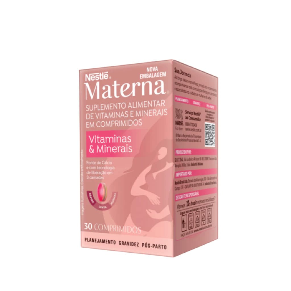 Materna - Vitaminas e Minerais 30 Comprimidos - Nestle