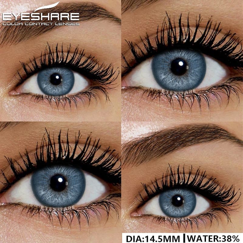 EYESHARE 1pair Lentes De Contato Coloridas Azul Marrons Cinza Alunos Cinzentos Anualmente Cosméticas Verdes