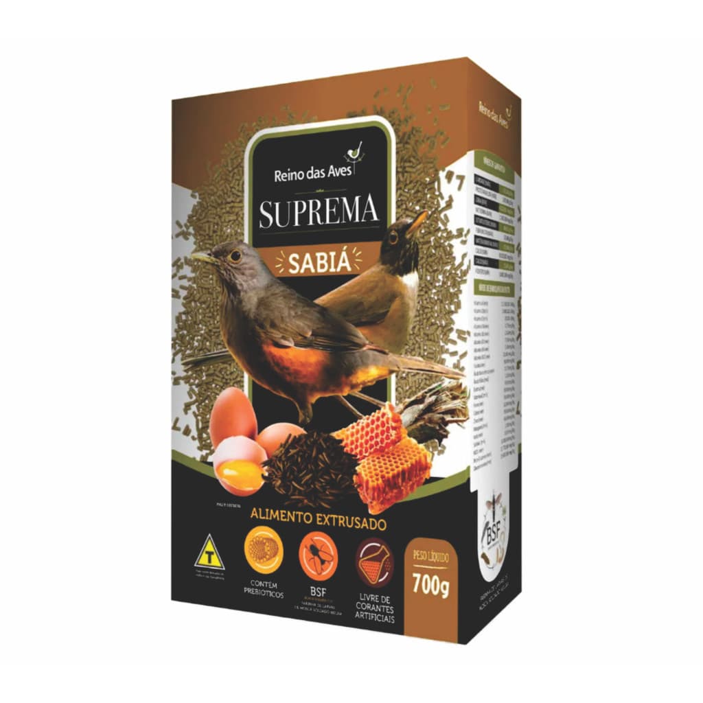 SUPREMA SABIÁ NATURAL 700gr - Reino das Aves