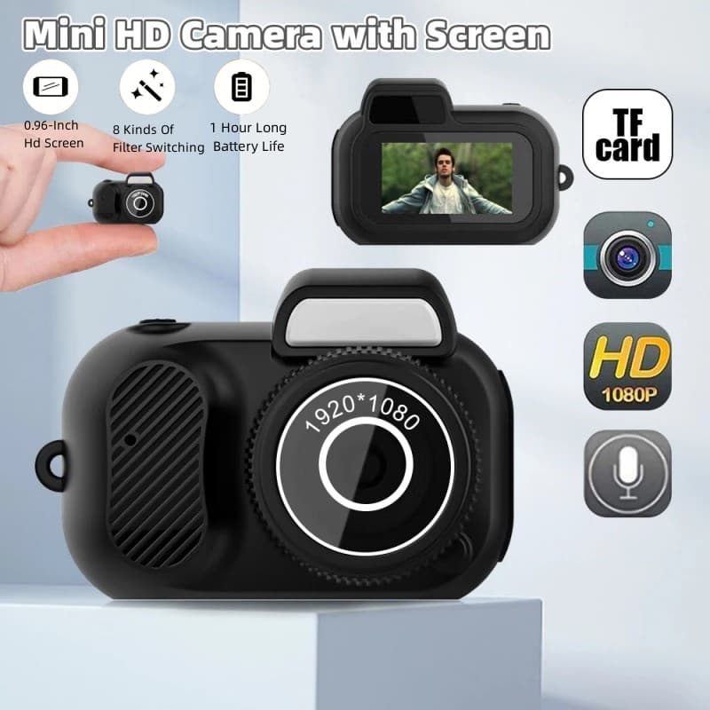 Mini Câmera HD 1080p Com Tela LCD Interior Casa Esporte Ao Ar Livre Portátil Vintage Pequena Filmadora Gravador De Vídeo