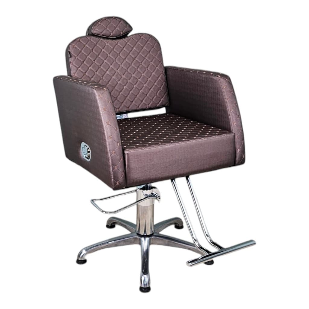 Cadeira Nexus Reclinável Para Salão De Beleza Marron Dublado