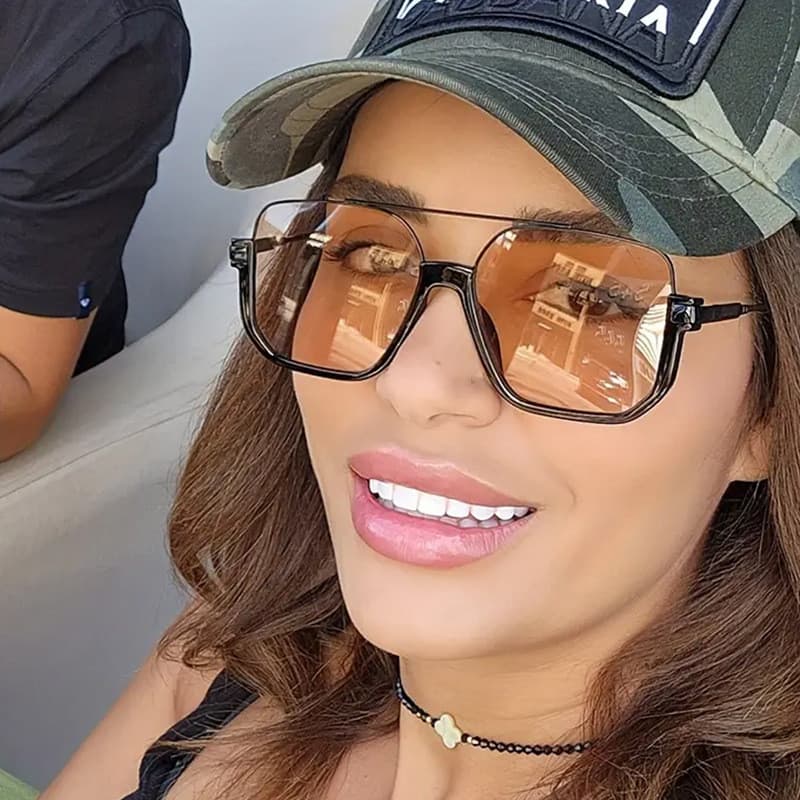 Oversized Punk Quadrado Quadro Óculos De Sol Feminino Viagem Retângulo Marca Masculino Praia Preto Tons