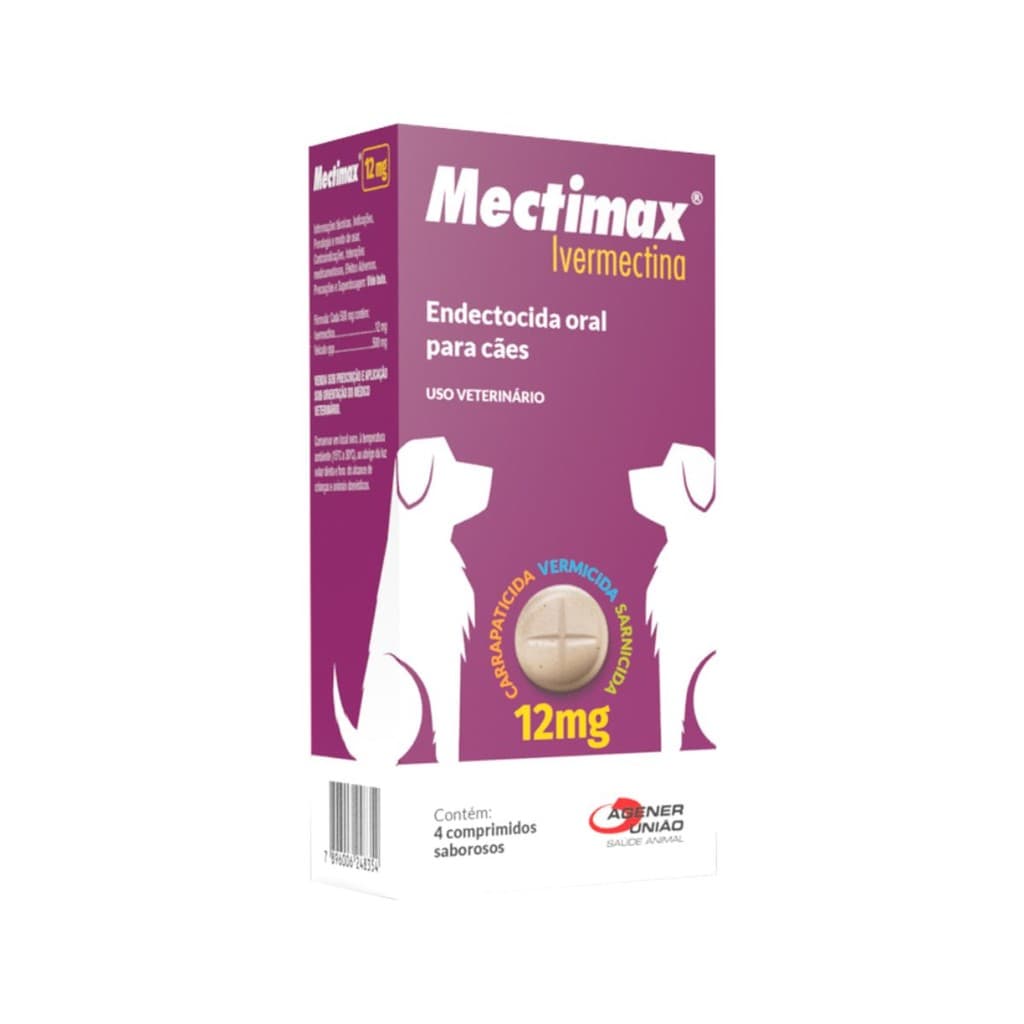Mectimax Agener União 12mg 1 Blíster com 4 comprimidos