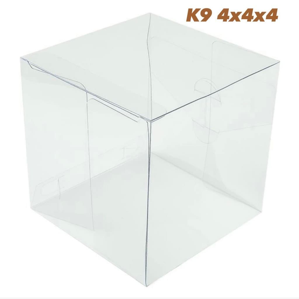 20~100 Caixa Cubo 4x4x4 Transparente Acetato ASSK k09