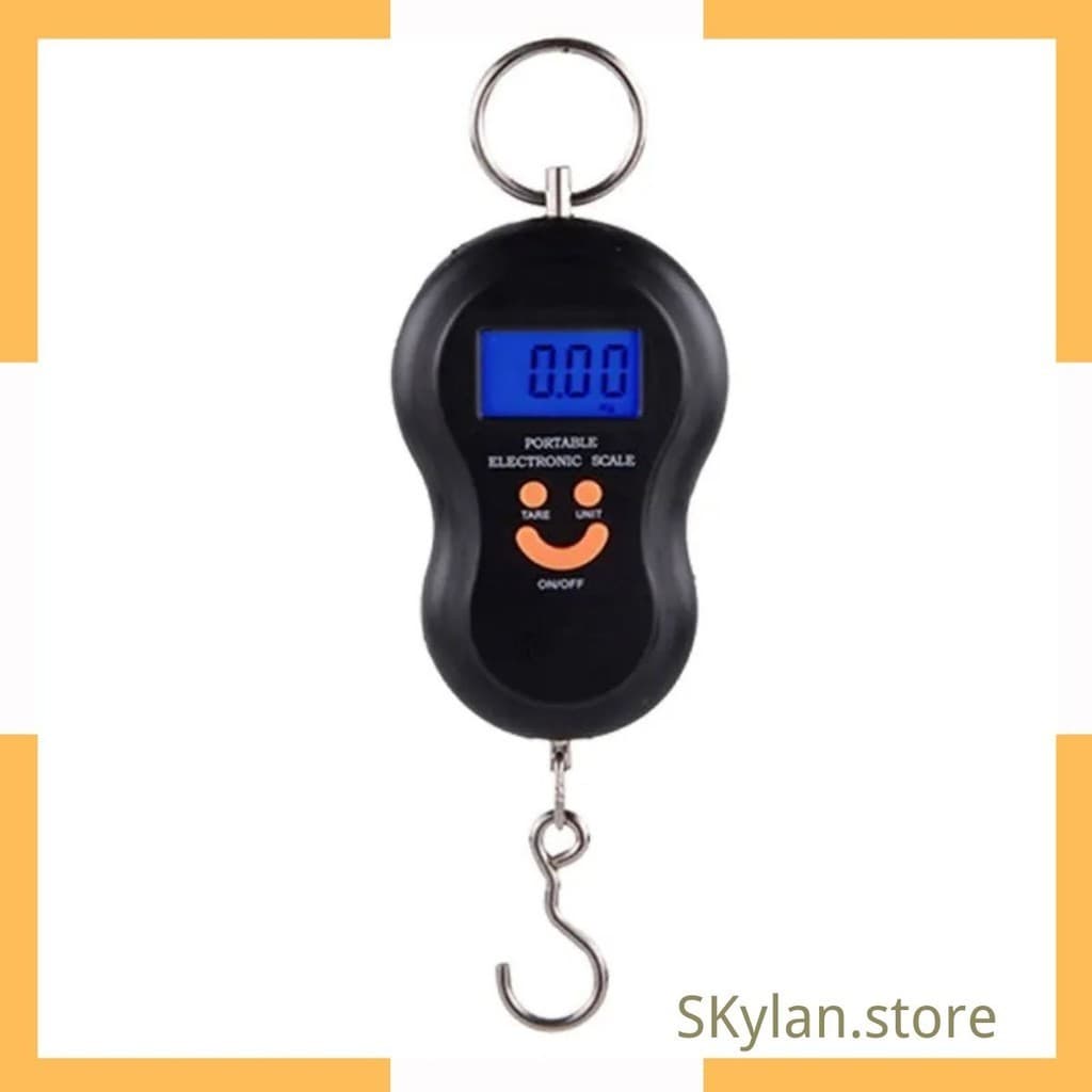 Escala Gourd portátil eletrônico com luz de fundo para comprar legumes escala eletrônica gancho portátil pesando 50Kg