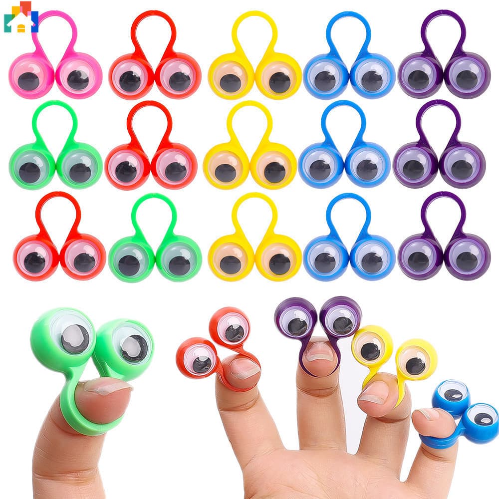 10-20Pcs Creative Active Eye Ring Crianças Anel De Olhos Criativo Jogo Ativo Adereços De Para Pais E Filhos/Práticos Frios Anéis De Dedo Em Forma De Brinquedos Presentes De Festa De Personalidade