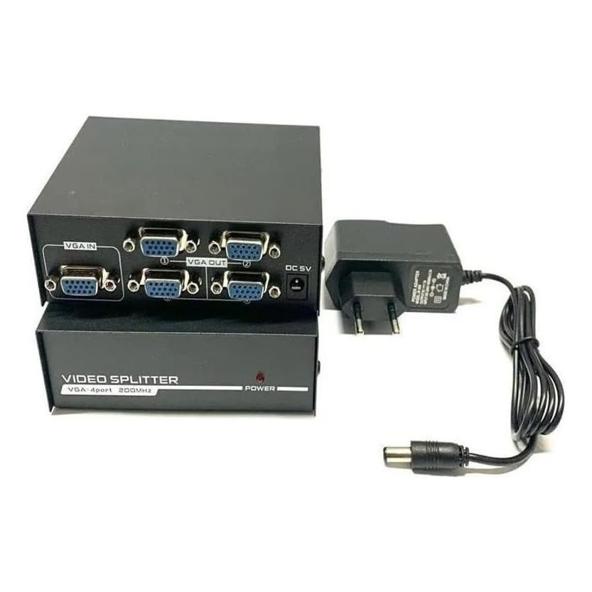 Splitter Vga Distribuidor 1x4 Sinal Video Bivolt