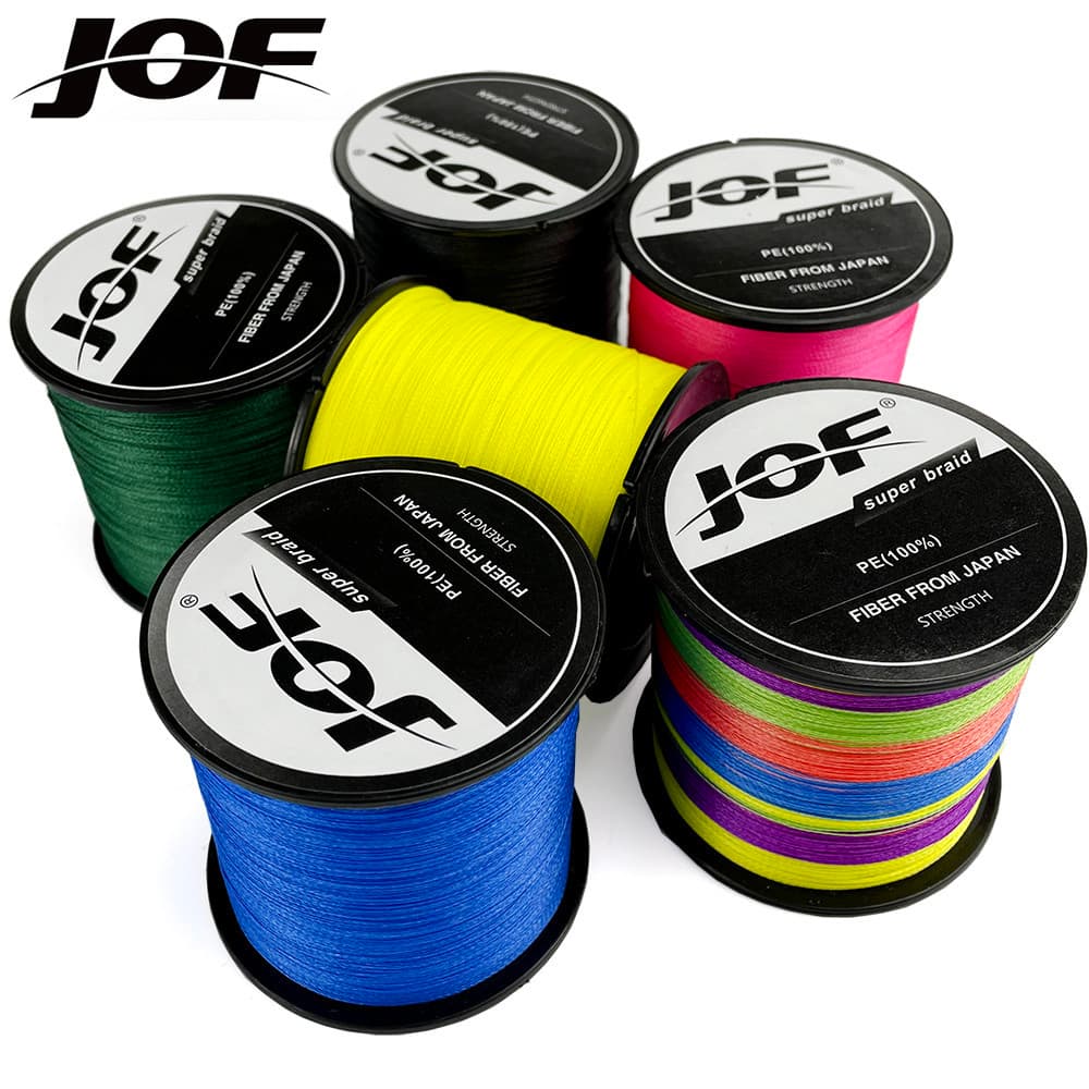 JOF 300M Linha De Pesca PE 4 Cordões Trançado Multifilamento Super Forte Japão Diâmetro Do Cordão De Isca 0.11-0.5mm Ferramenta De Carpa