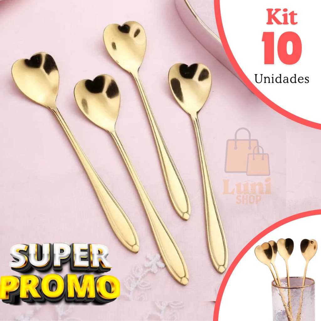 Colher Coração luxo para Cozinha Mesa Posta Criativa Douradas Café Sobremesa Chá Aço Inoxidável Colher Galho Folha