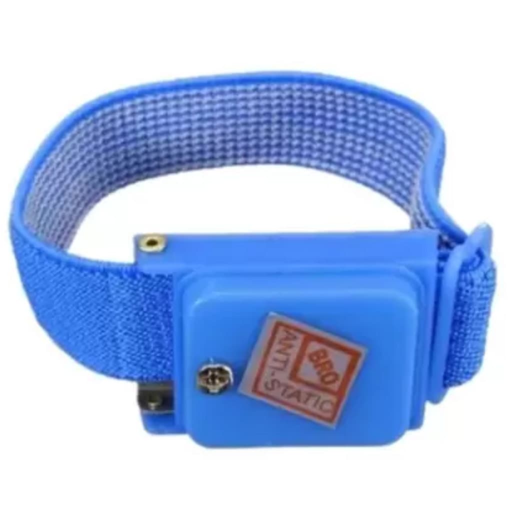 Pulseira Anti Estática Sem Fio Bracelete Azul Profissional