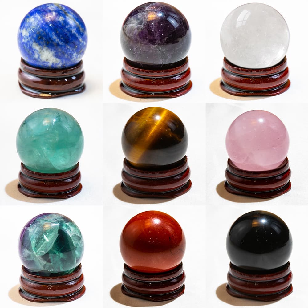 Bola De Cristal Natural Rosa Quartzo Polido Reiki Cura Lazuli Ametista Pedra Esfera Mesa Decoração Para Casa 3cm Lembran