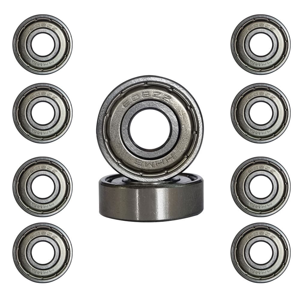 Kit 10 Rolamentos 608ZZ 608 Semi Profissional Abec - Skate, Patins, Longboard e Patinete