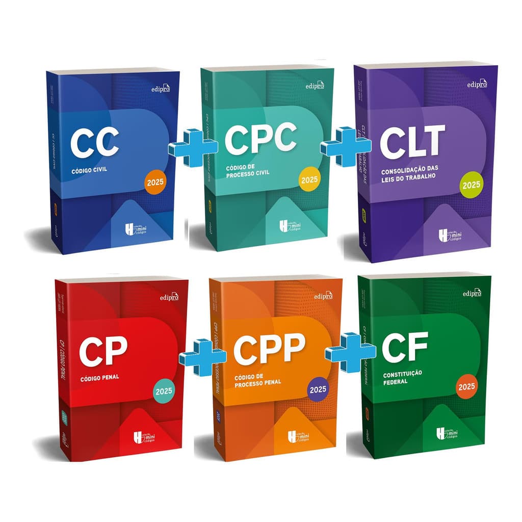 Coleção Legislação 2026   Constituição Federal + CLT + Código Civil + Processo Civil + Código Penal + Processo Penal