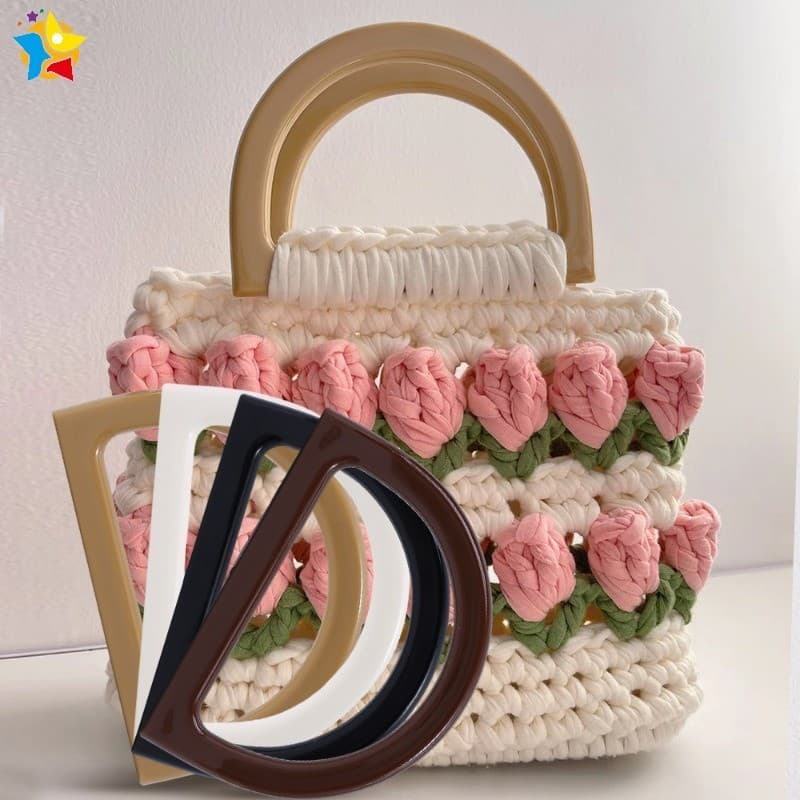 D Forma Redonda De Saco De Resina Alça Para Bolsas De Mão Artesanais De Bricolagem Acessórios De Moda Alças De Bolsa Tote