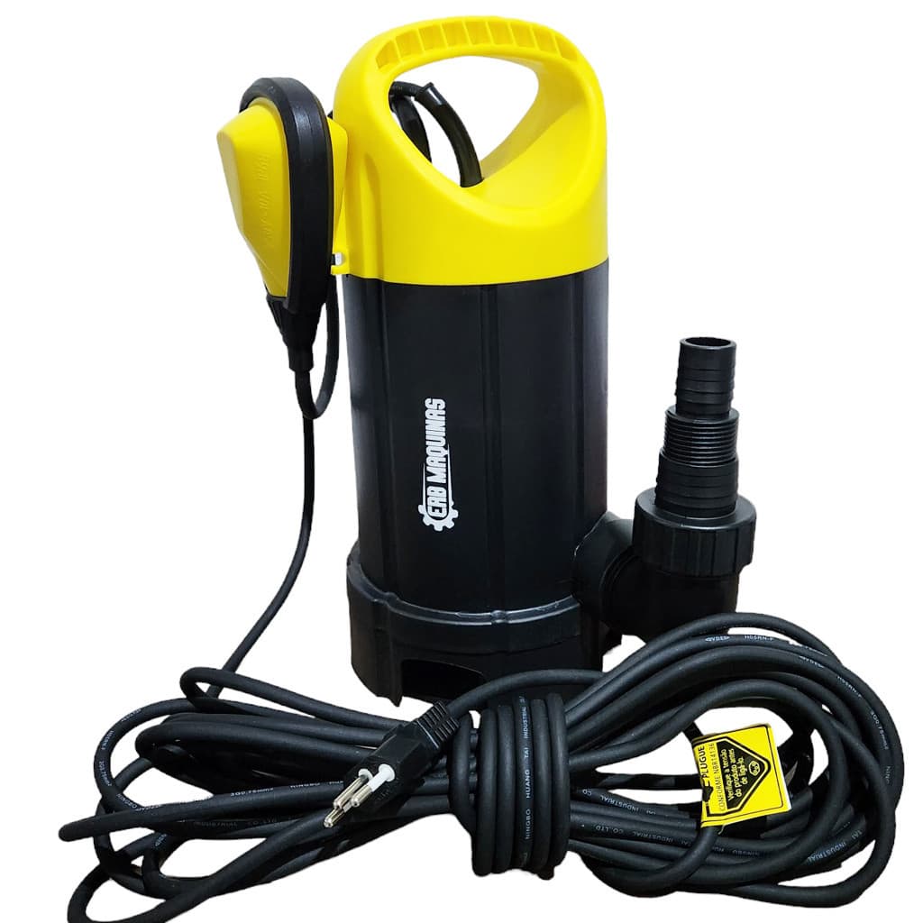 Bomba Submersível Água Limpa E Suja Abs Limpa Fossa Caixa De Gordura 370w 1/2cv 0,5cv Erbmaquinas