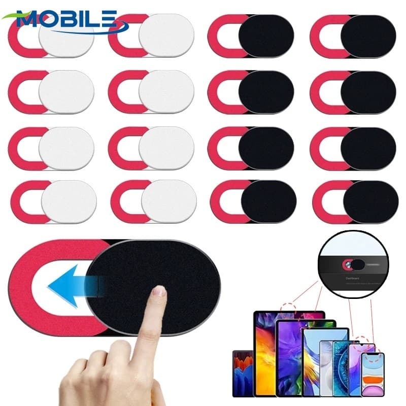 [Destaque] Tampa Do Obturador Mini Deslizante-Adesivo De Privacidade Ultrafino-Da Lente Webcam-Protetor Anti-Espião-Capa