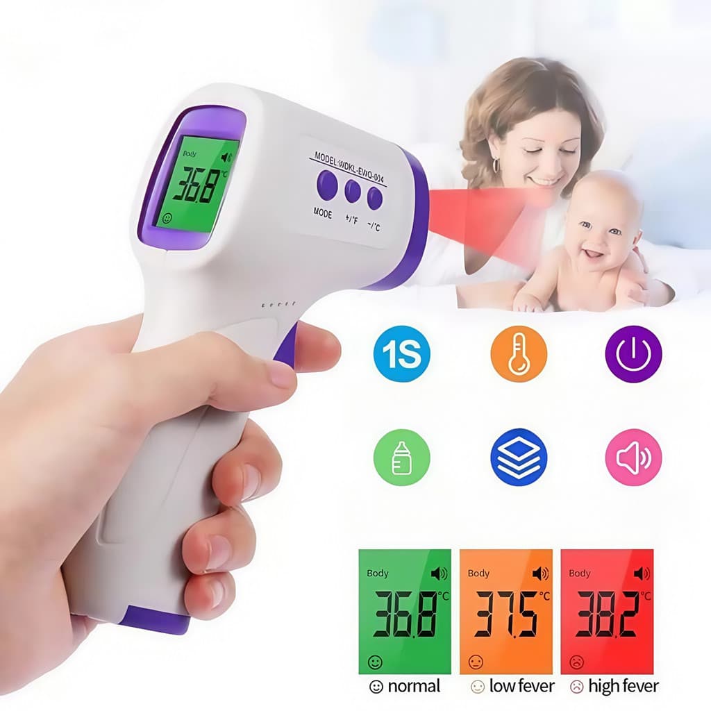 Termômetro Infravermelho Para Bebê Adulto Termômetro Digital Display Lcd VIVA