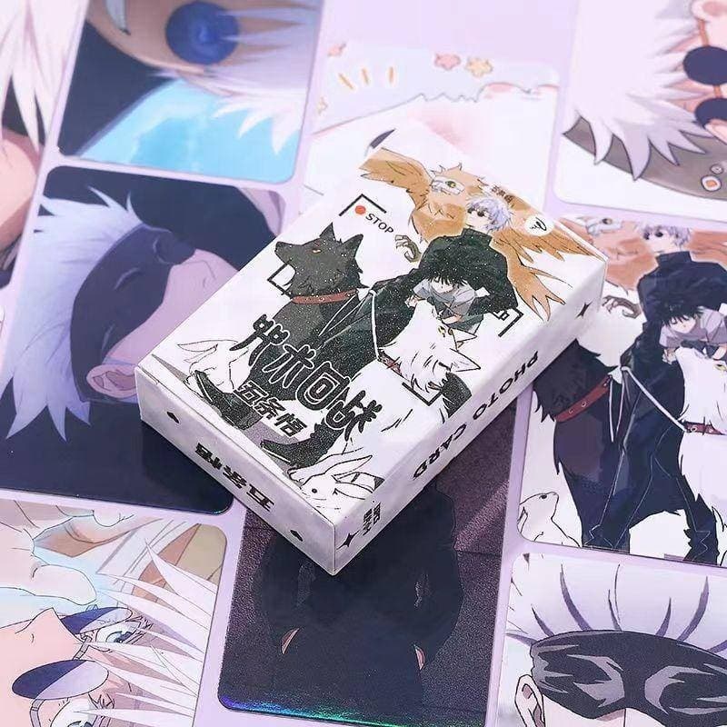 50Pcs/Pack Jujutsu Kaisen Laser Card Gojou Satoru Cartão De Impressão Dupla Face LOMO Anime Cards Brinquedos