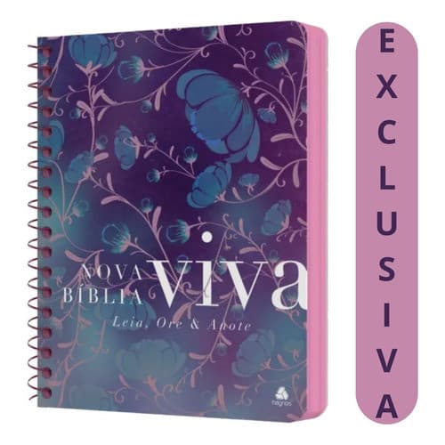 Nova Bíblia Viva - Leia, Ore E Anote - Flores Do Campo - Com Abas Adesivas E Palavras De Jesus Em Vermelho