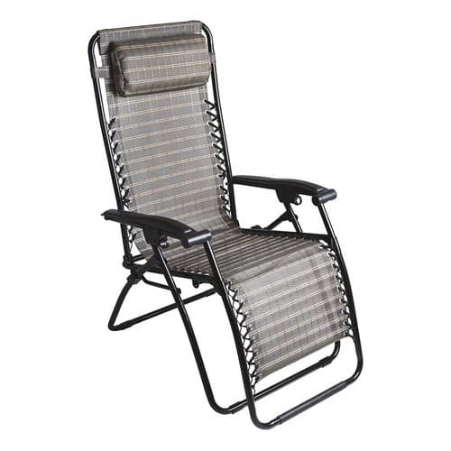 Cadeira De Praia Reclinavel Trançada Mor 120 Kg Deitar Cor Marrom