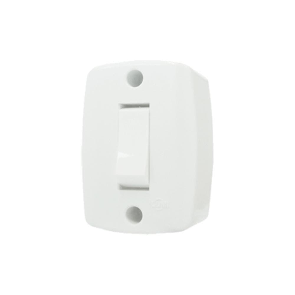 Interruptor Sobrepor Simples Retangular 6A 250V Ilumi