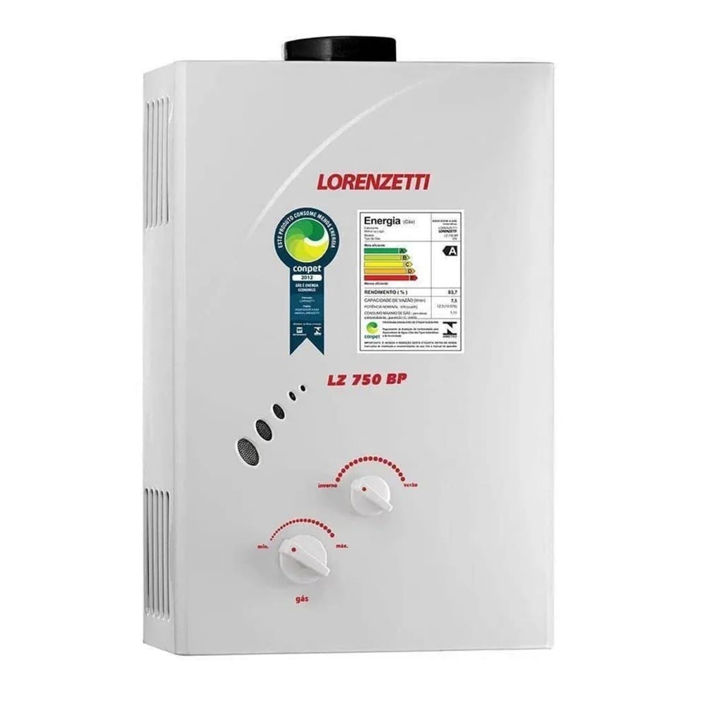 Aquecedor A Gás 7 L/Min Lorenzetti - Lz750Bp Glp
