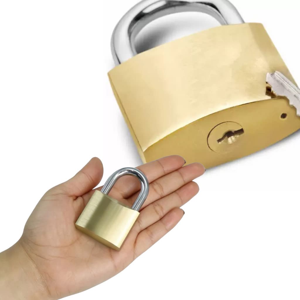 Cadeado 50mm Antifurto Com Chave Para Segurança Portões Janelas