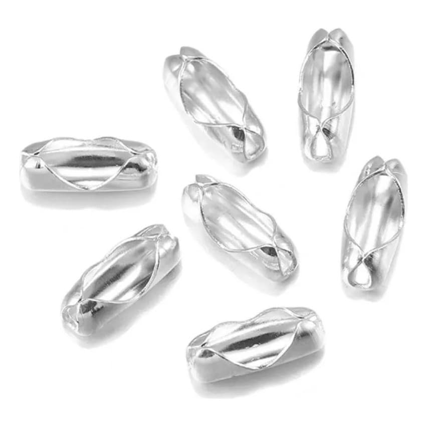 Fecho Canoa P/ Corrente De Bolinha 1.5mm -  100pçs