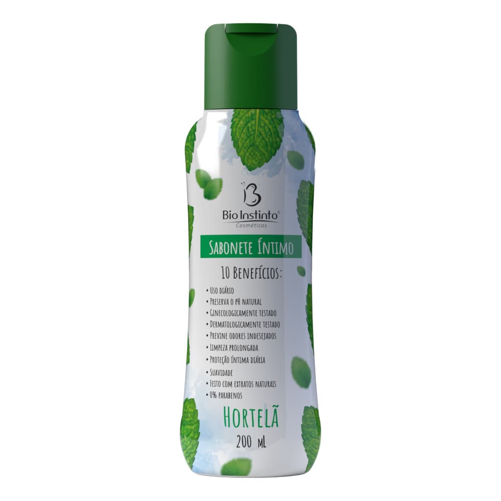 Sabonete Líquido Íntimo 10 Beneficios Hortelã 200ml - Bio Instinto