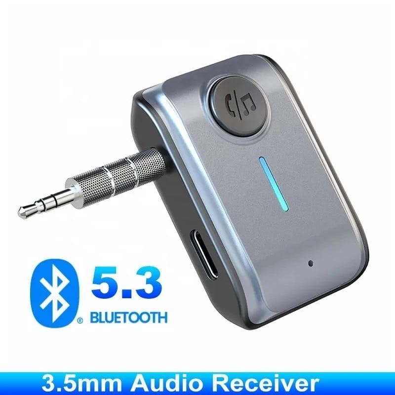 Receptor De Áudio Sem Fio Bluetooth 5.3 Adaptador AUX De 3,5 Mm Para Fone De Ouvido Carro Mãos-Livres Música