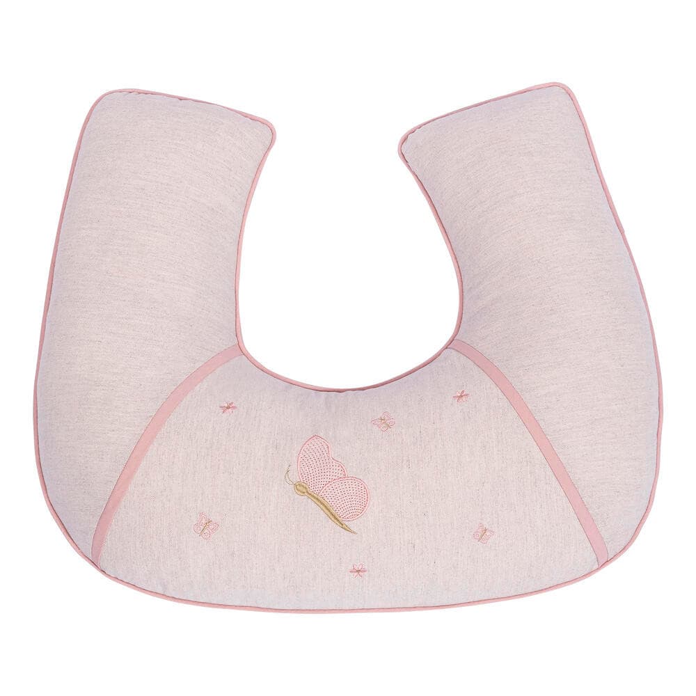 Almofada De Amamentação Bordada Florata Rose Menina 100% Algodão - 1 Peça