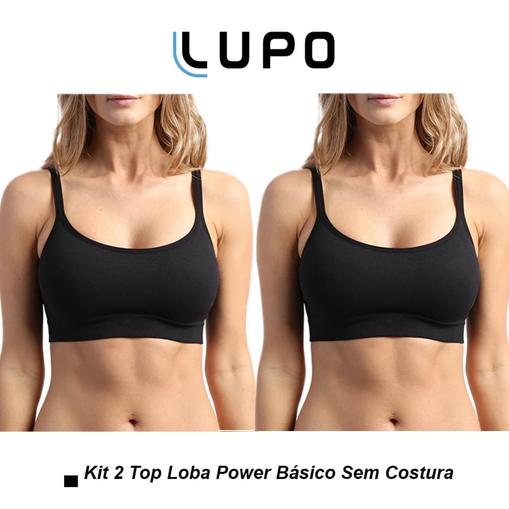 Kit 2 Sutiã Top Lupo Loba Power Básico Sem Costura 41018-001
