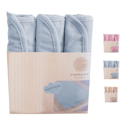 Kit 3 Forro Impermeável Portátil Para Trocador Bebê Lavável