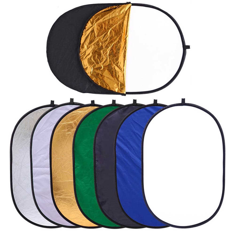 Rebatedor Oval 7 em 1 Refletor Fotográfico Difusor 120x180cm