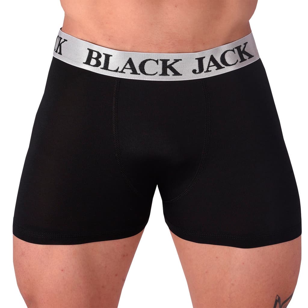 Kit 10 Cueca Boxer Box Masculino Microfibra Lisa Black Jack
