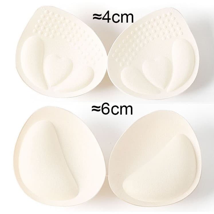 4/6cm Almofadas De Látex Espessadas Para Seios Esportivos Soutien Esponja Pequenos Ampliados Super Grossos Insertos De Fato De Banho Interno