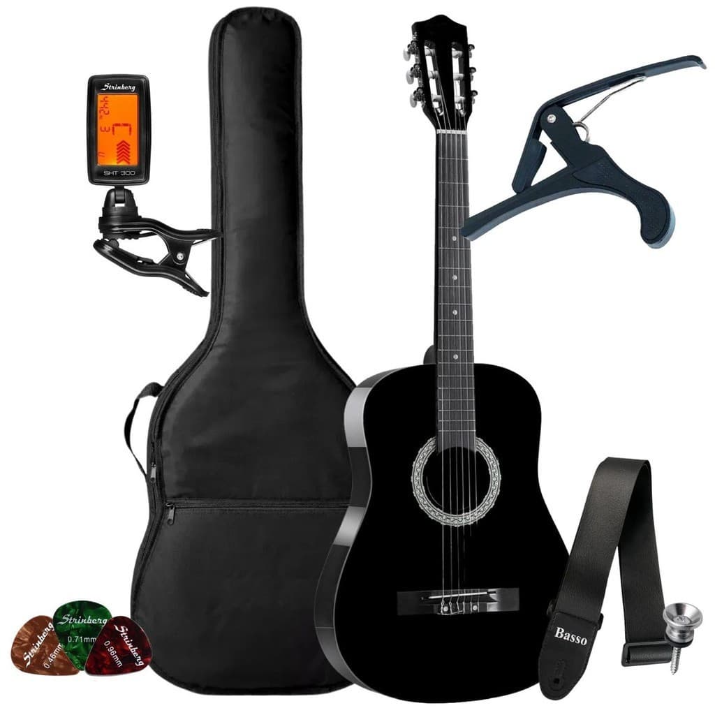 Kit Violão Acústico Estudante Bravo An100 Nylon Clássico + Acessórios