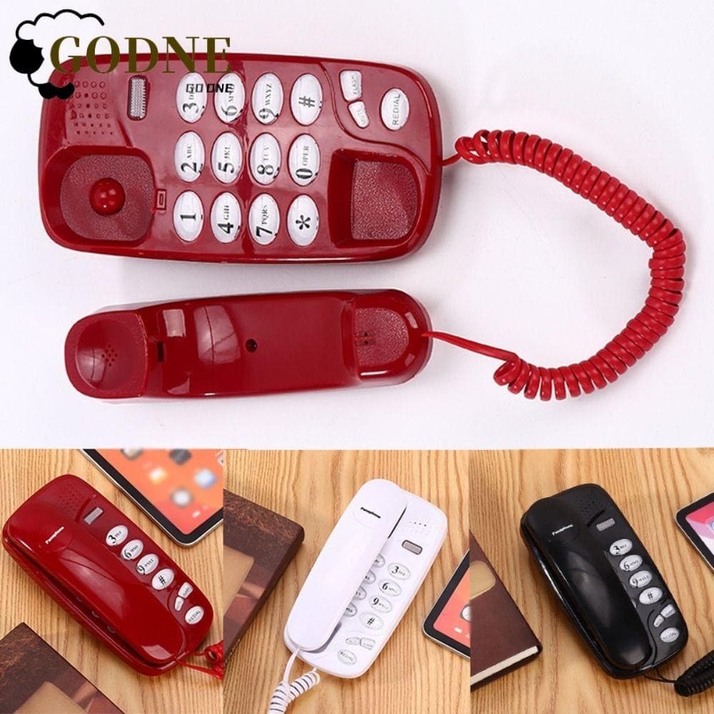 Telefone Com Fio GODNESSFO , De Botão Grande De Mesa , Telefones Fixos Montável Na Parede