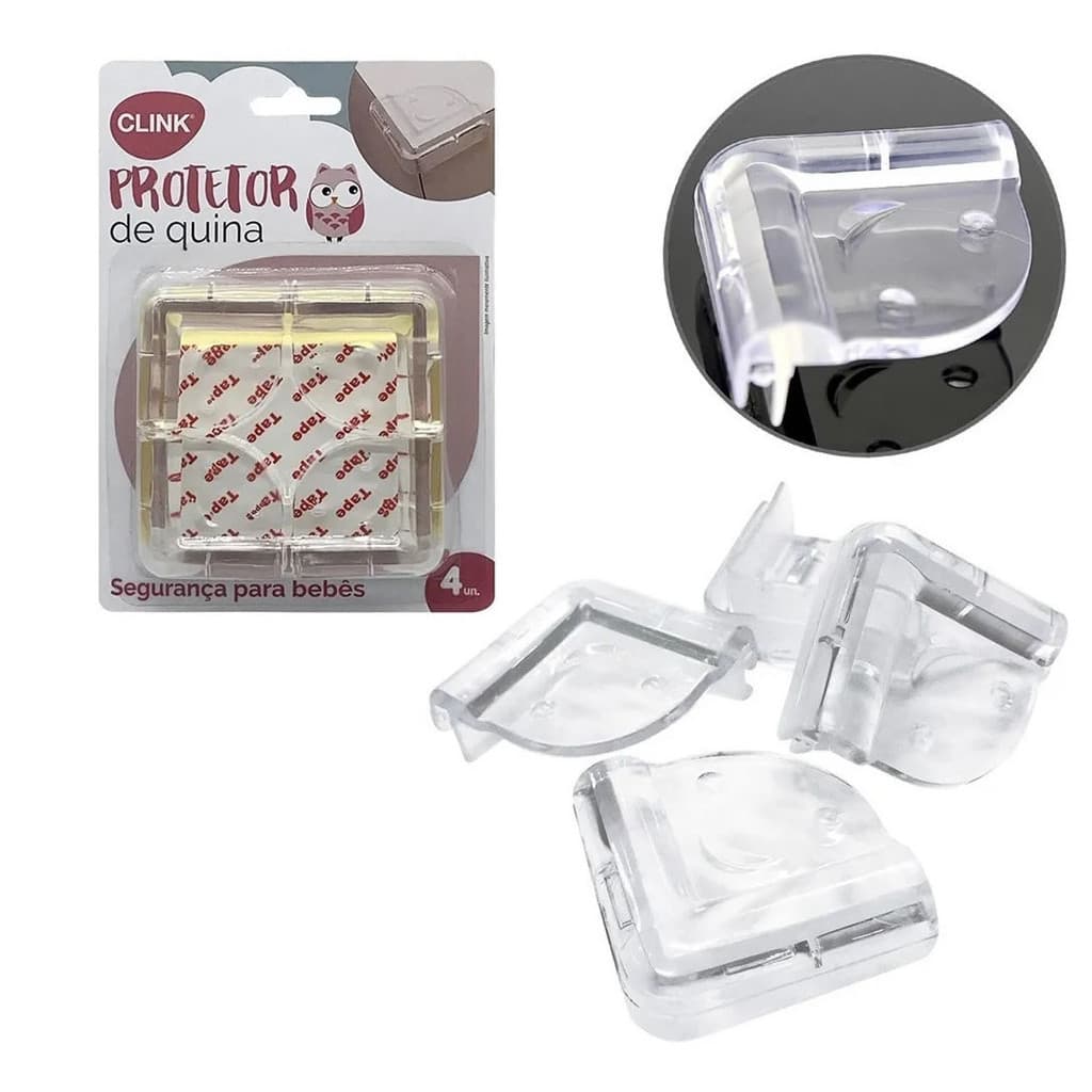 KIT C/4 PROTETOR DE QUINA SILICONE CLINK