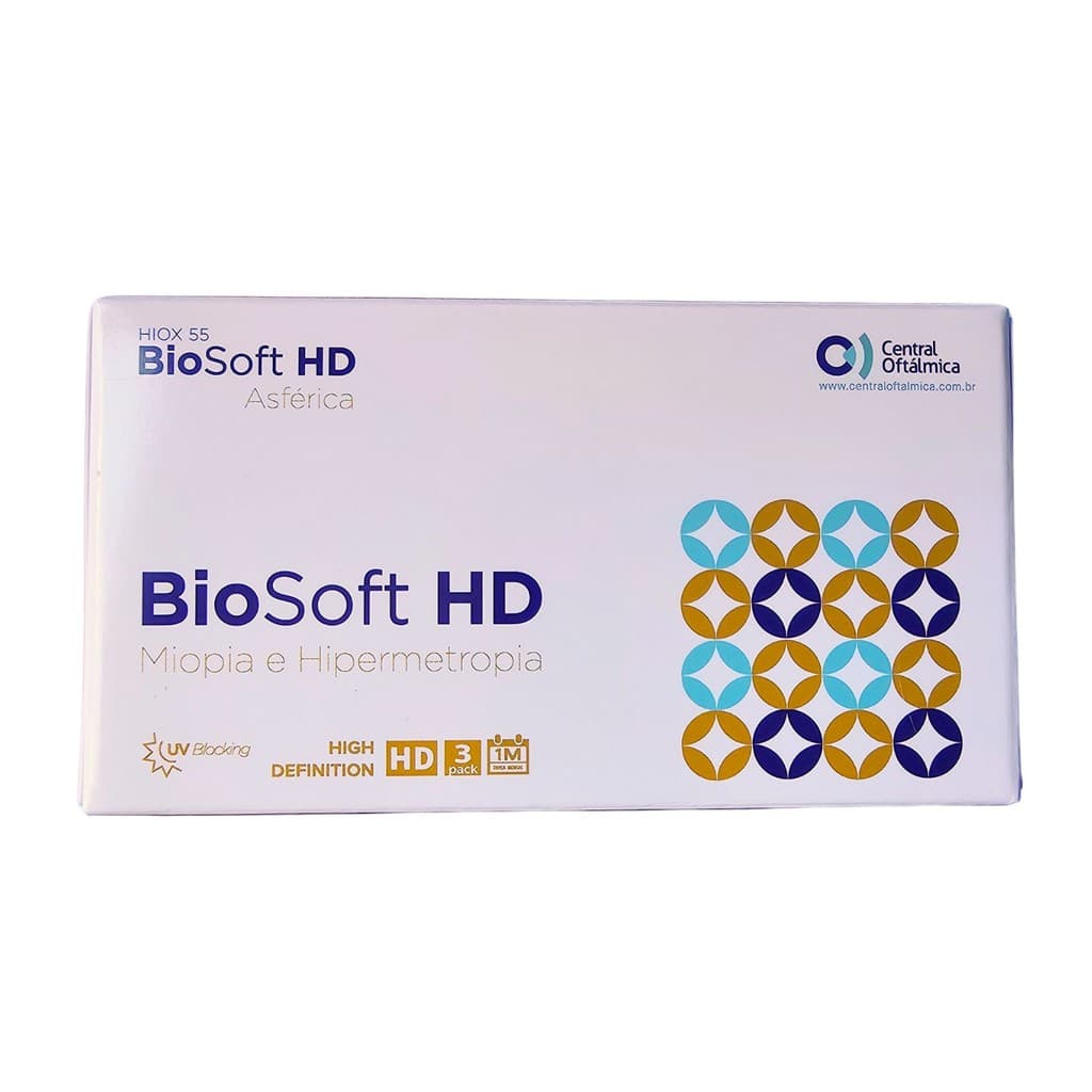 Lente de Contato Gelatinosa Incolor BIOSOFT 55 HD
