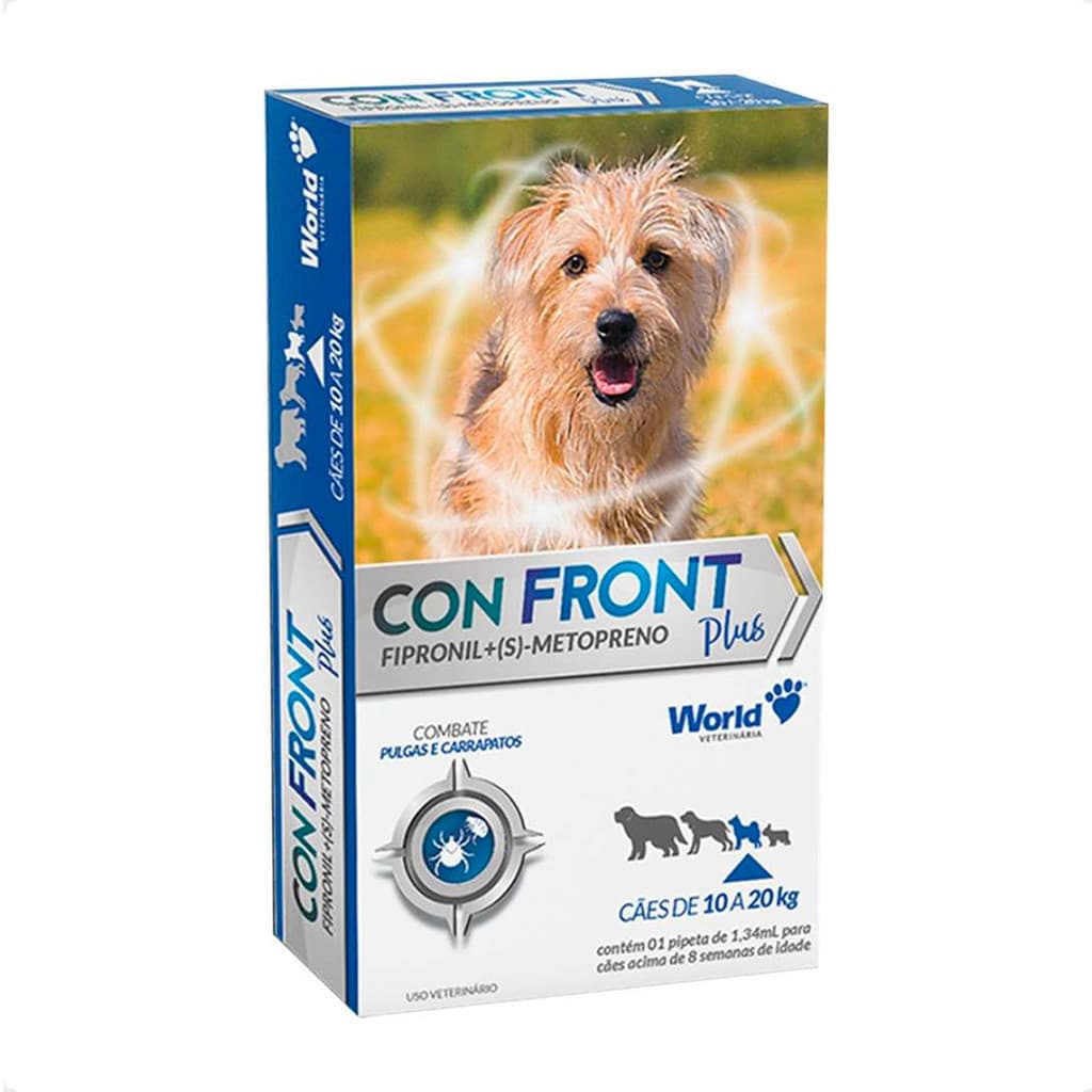 ConFront Plus Antipulgas para Cães de 10 a 20Kg - 1 Pipeta de 1,34ml