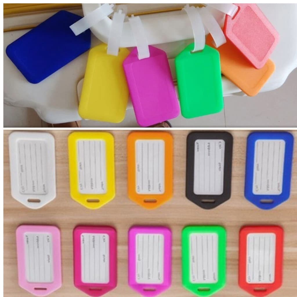 10 Unidades Tag de Identificação Etiquetas p/ Mala Bagagem Viagem - Travel Luggage Tag