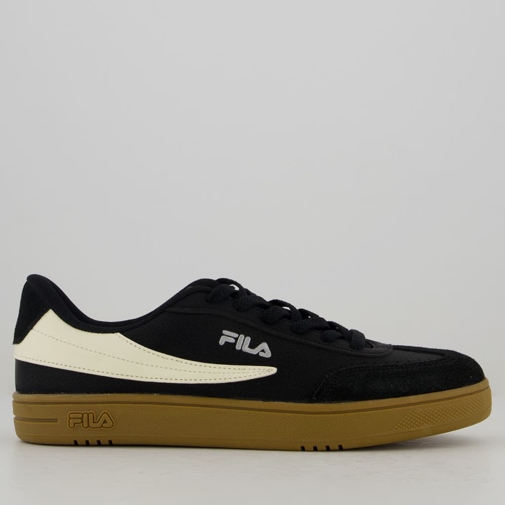 Tênis Fila Court 80 Preto e Creme