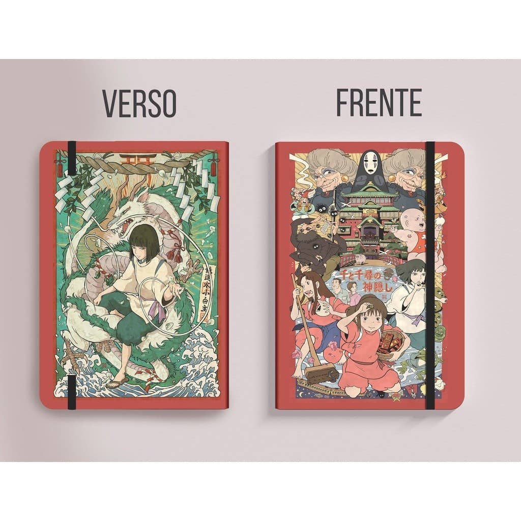 Caderno Sketchbook  A VIAGEM DE CHIHIRO 21x14cm capa dura