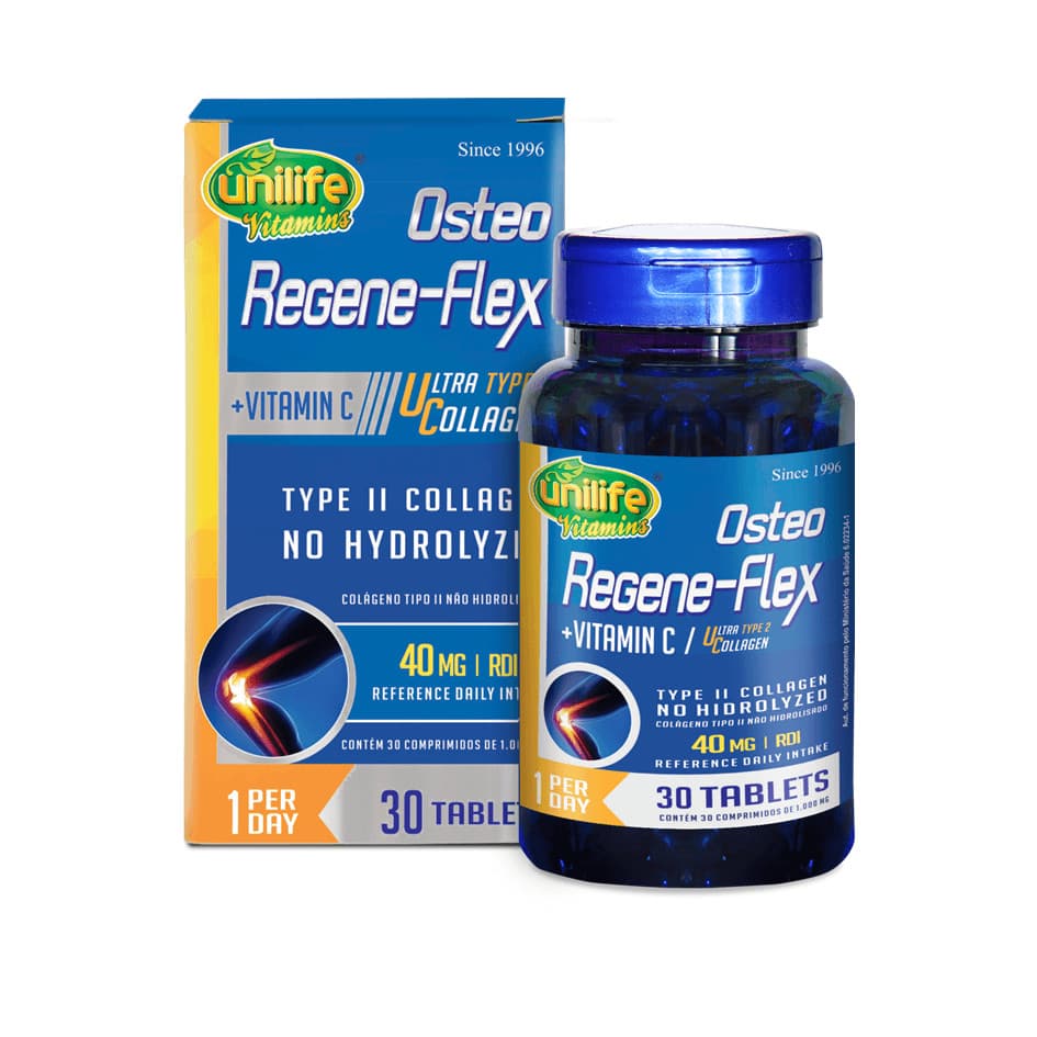 Colágeno Tipo 2  40mg Osteo Regeneflex 30 Tabs Unilife