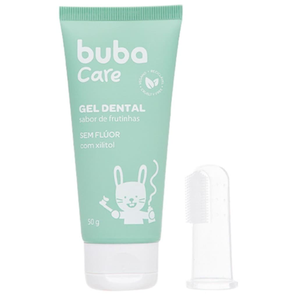 Gel Dental Infantil Sem Flúor Com Escova Massageadora Buba Care