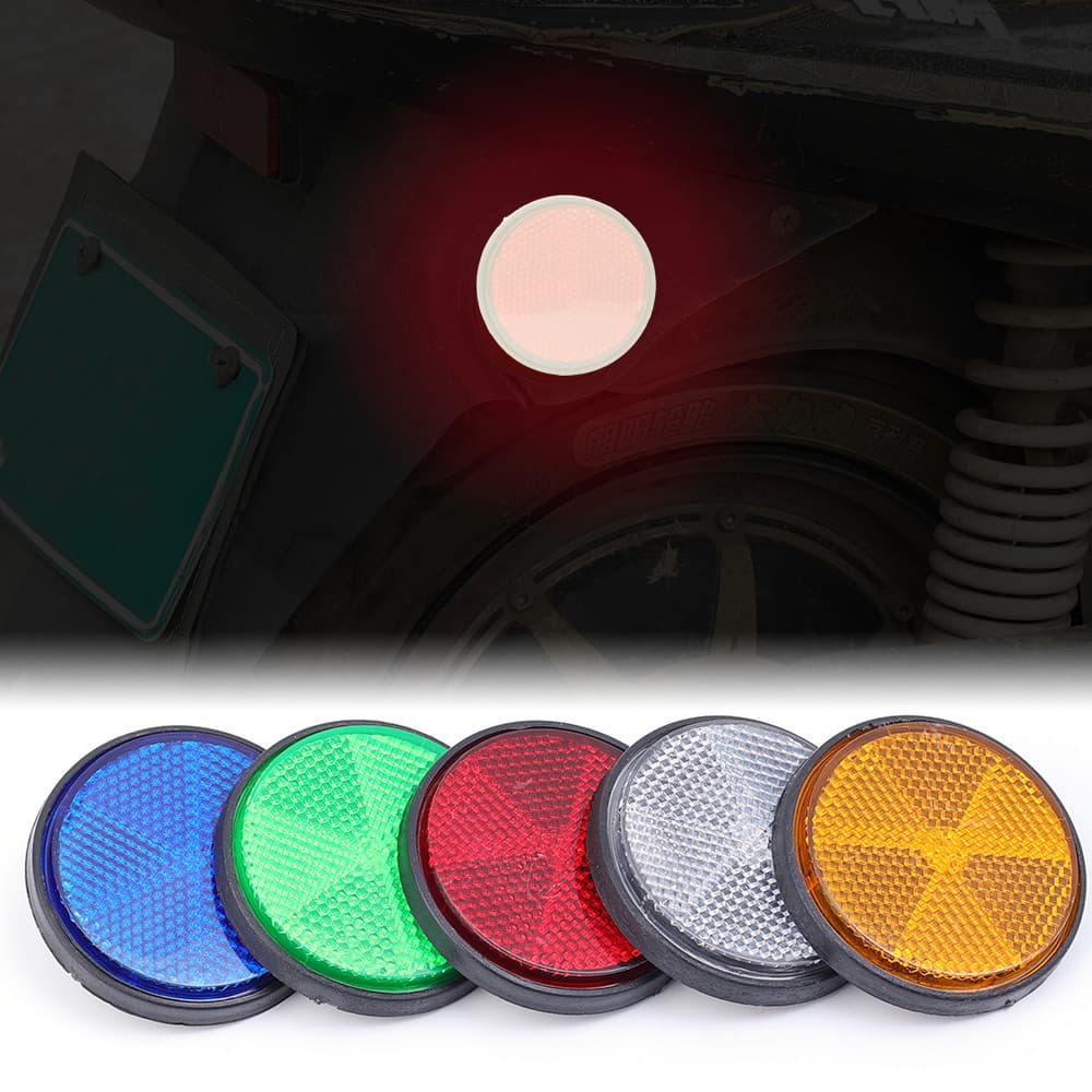 Refletor De Motocicleta-Para Aviso Noturno Caminhões De Carro Waterproof , Dustproof , Circular-6mm Fixação De Parafuso Hexagonal-LED Reflector , Warning Lâmpada