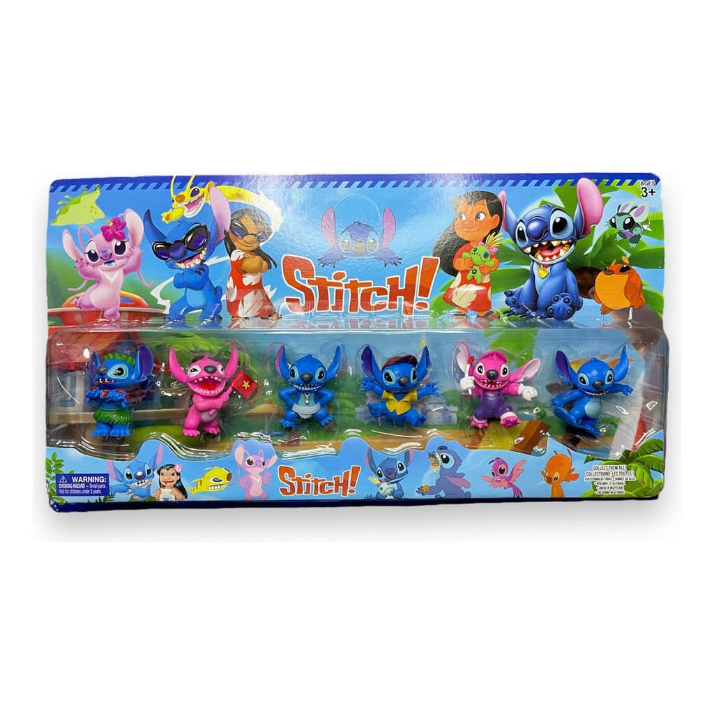 Kit Com 6 Bonecos Lilo E Stitch O Filme Brinquedo Infantil